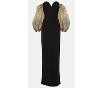 Off-Shoulder-Robe Auriel aus Crêpe