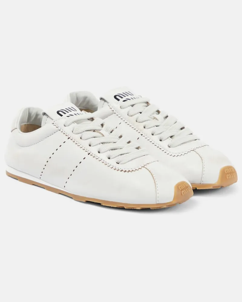 Miu Miu Sneakers aus Leder Weiß