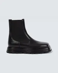 Jil Sander Chelsea Boots aus Leder Schwarz