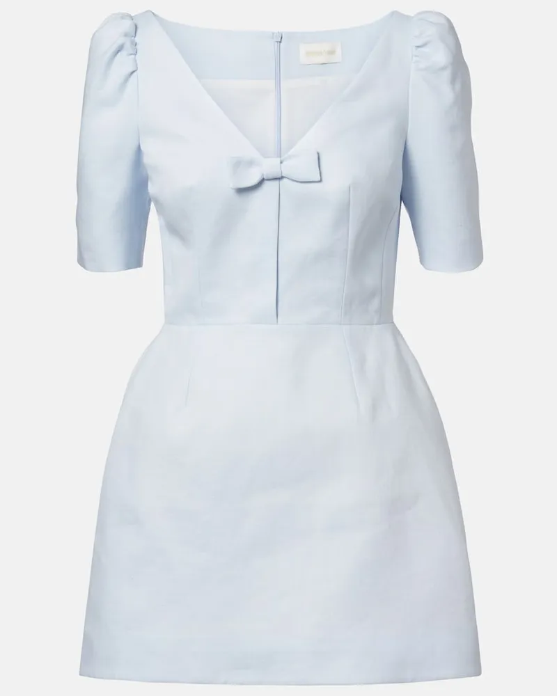 SHUSHU/TONG Minikleid aus Leinen Blau