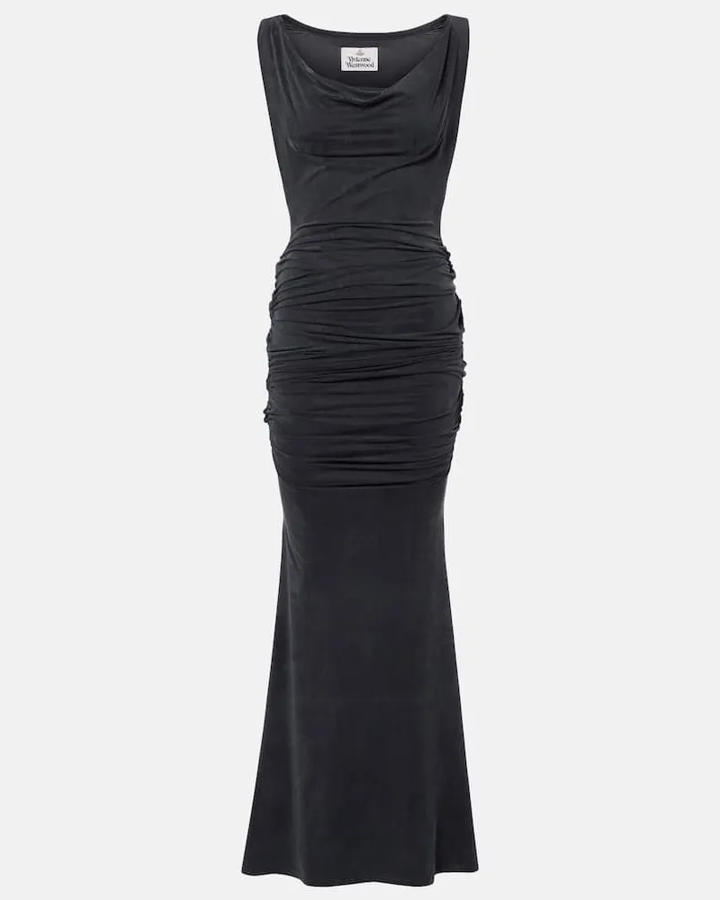 Vivienne Westwood Maxikleid Liz aus Jersey Schwarz