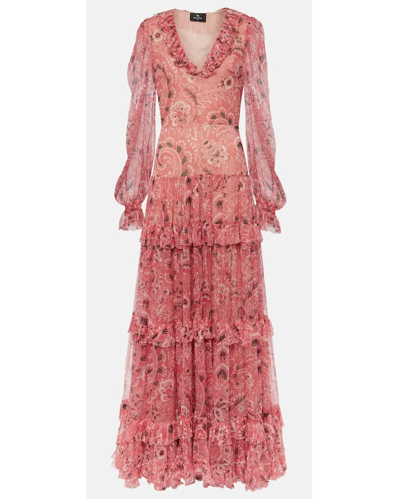 Etro Robe aus Seide Pink