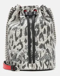 Christian Louboutin Verzierte Bucket-Bag Marie Jane Silber