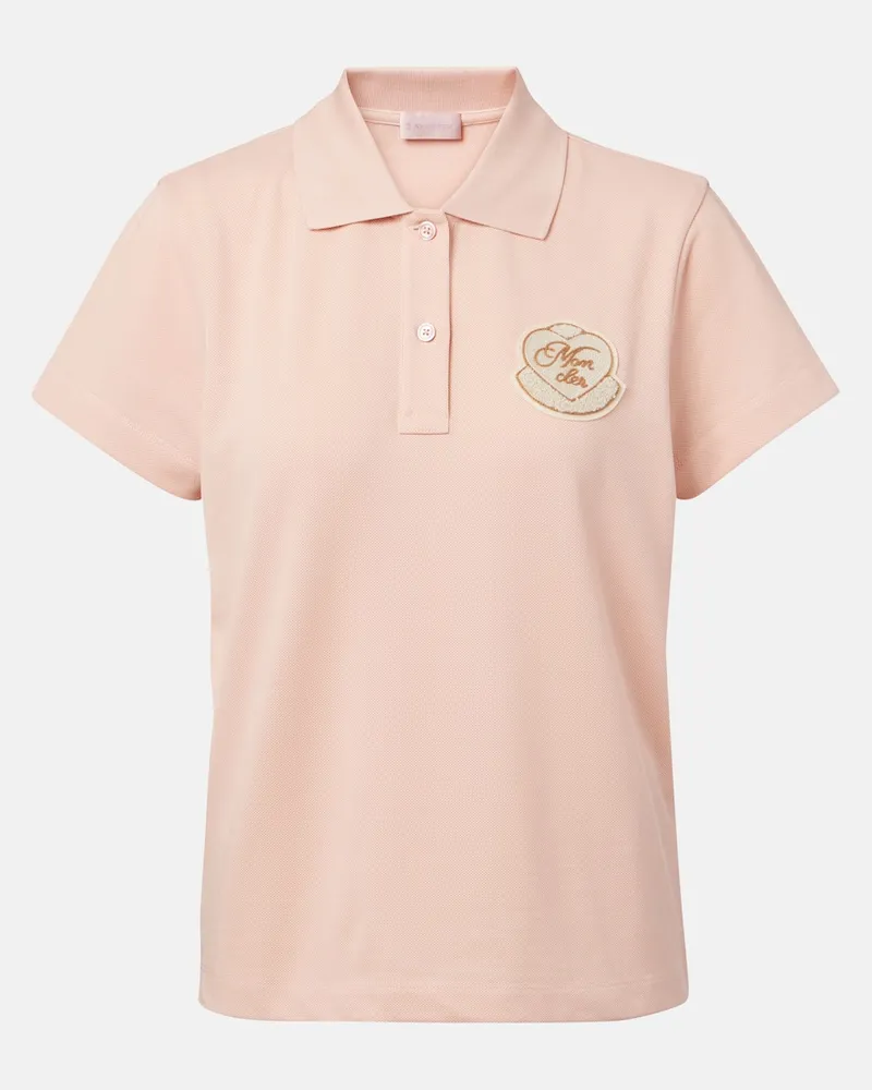 Moncler Polohemd aus Baumwolle Pink