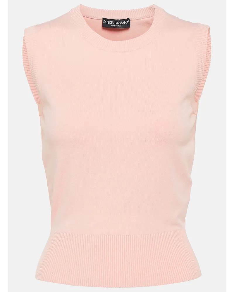 Dolce & Gabbana Top aus Strick Pink