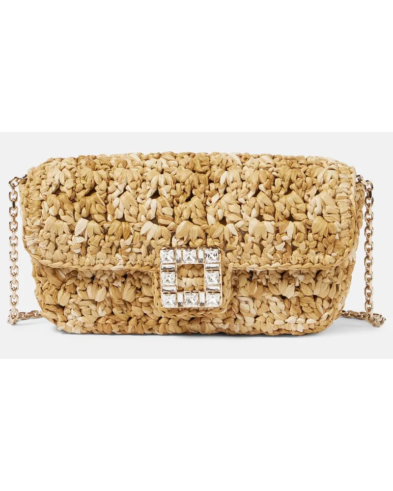 Roger Vivier Verzierte Schultertasche Jeux De Fille Beige