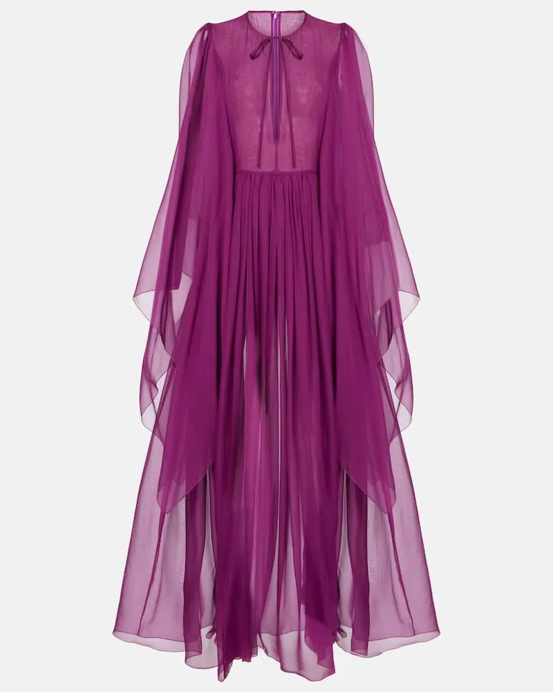 Dolce & Gabbana Robe aus Seidenchiffon Violett