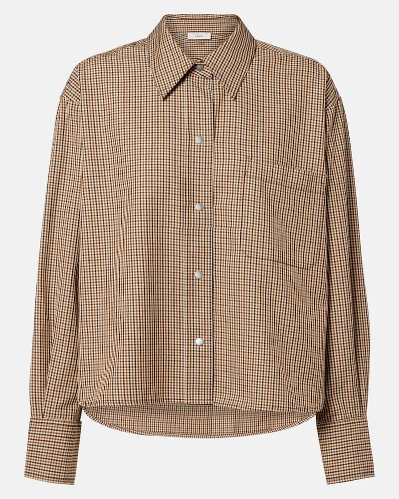 Vince Hemd aus einem Baumwollgemisch Braun