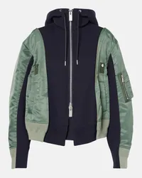 Sacai Jacke mit Twill Blau