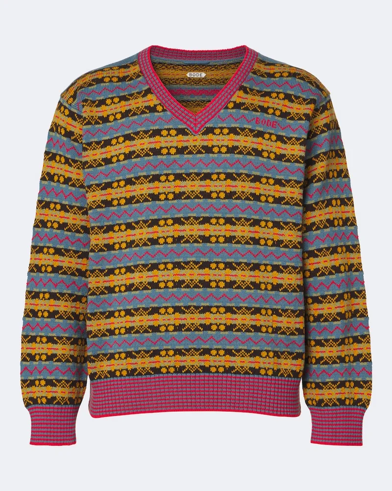 BODE Pullover Bracken aus Baumwoll-Jacquard Multicolor