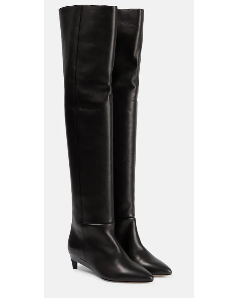 Isabel Marant Overknee-Stiefel Lisali aus Leder Schwarz