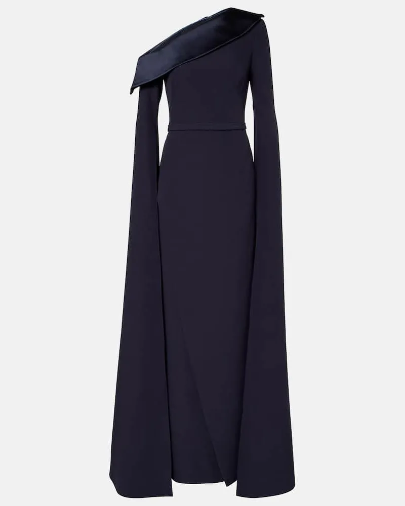 Safiyaa Robe Rinoa aus Crêpe Blau