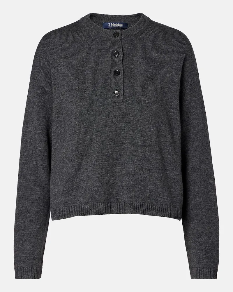 Max Mara Pullover aus Wolle und Kaschmir Grau