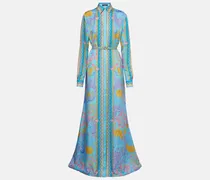 Maxikleid Waterproof Barocco aus Seiden-Twill