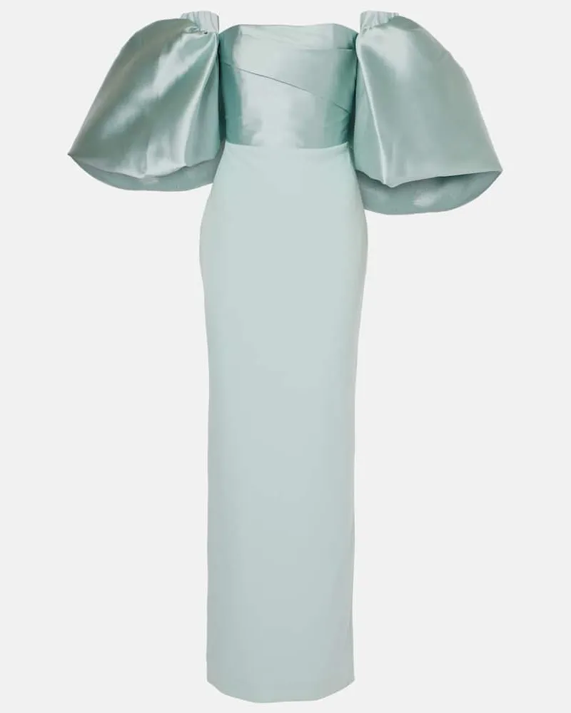 Solace London Robe Floris Blau