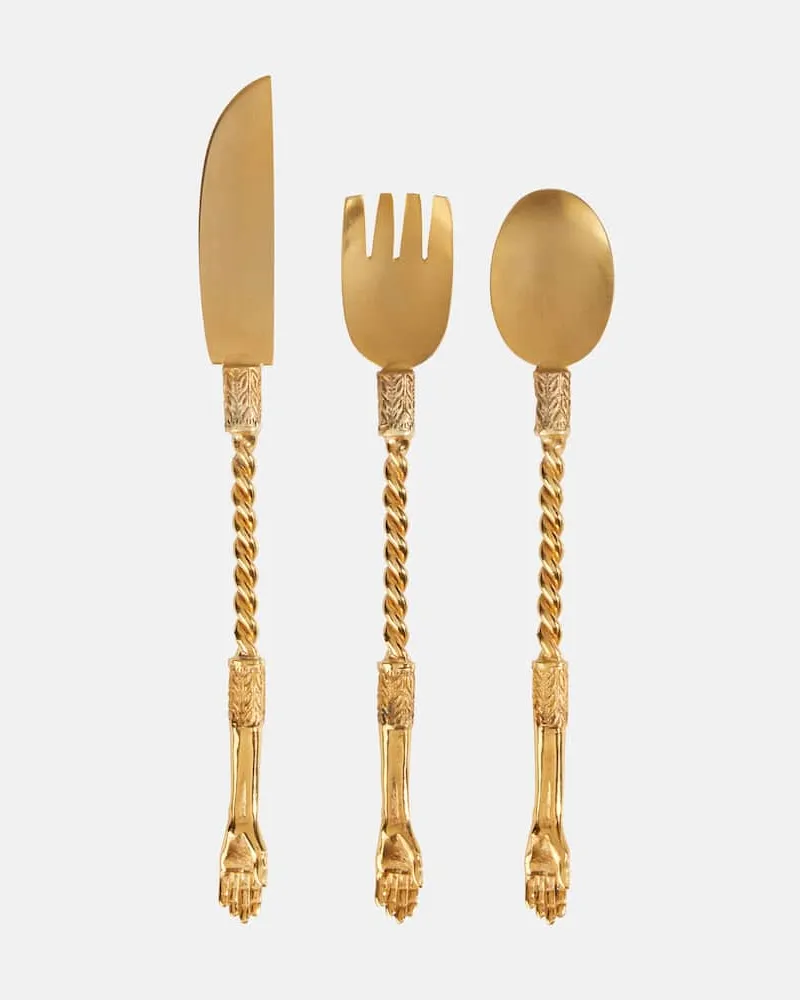 Natalia Criado Besteckset Joyas en Casa, 3-teilig Gold