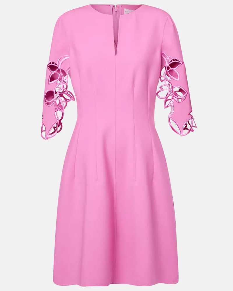 Oscar de la Renta Minikleid aus einem Wollgemisch Rosa