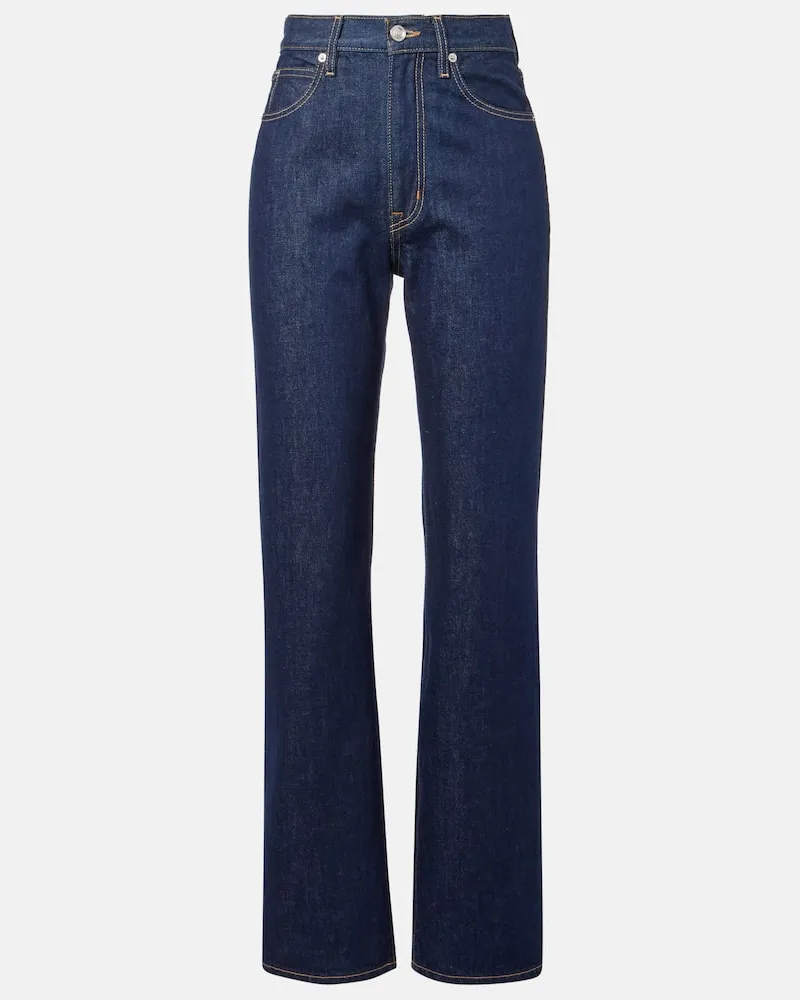 SLVRLAKE High-Rise Straight Jeans London Blau