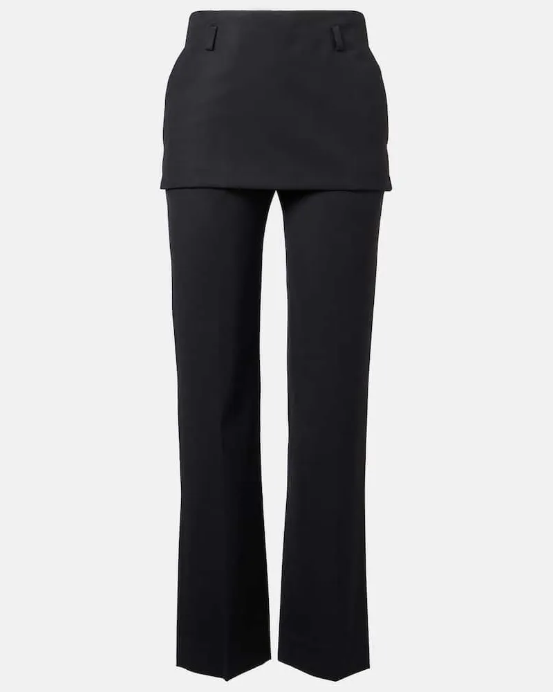 Totême Hose aus Wolle Schwarz