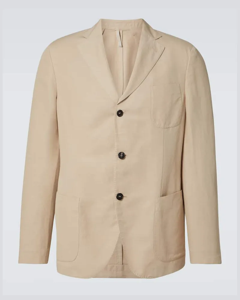 Slowear Blazer aus Leinen und Baumwolle Beige