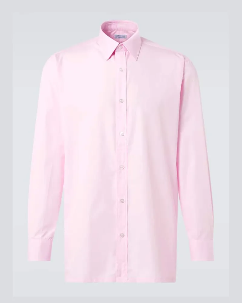 Charvet Hemd aus Baumwollpopeline Pink