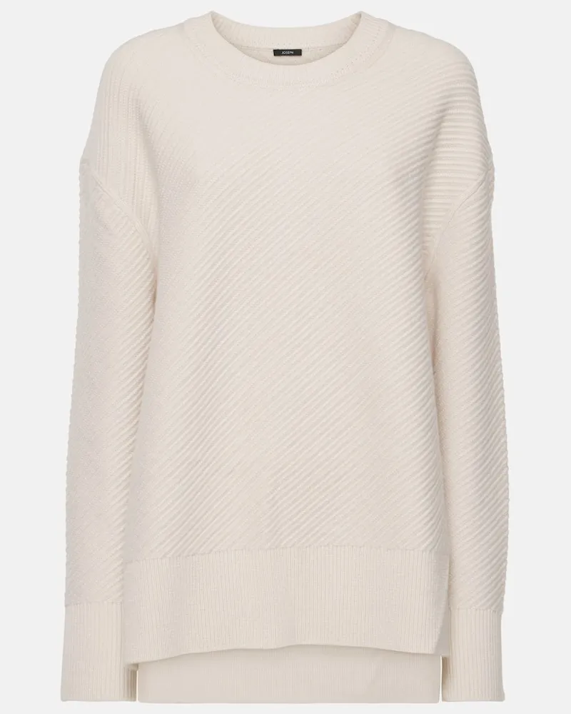 Joseph Pullover aus Rippstrick Weiß