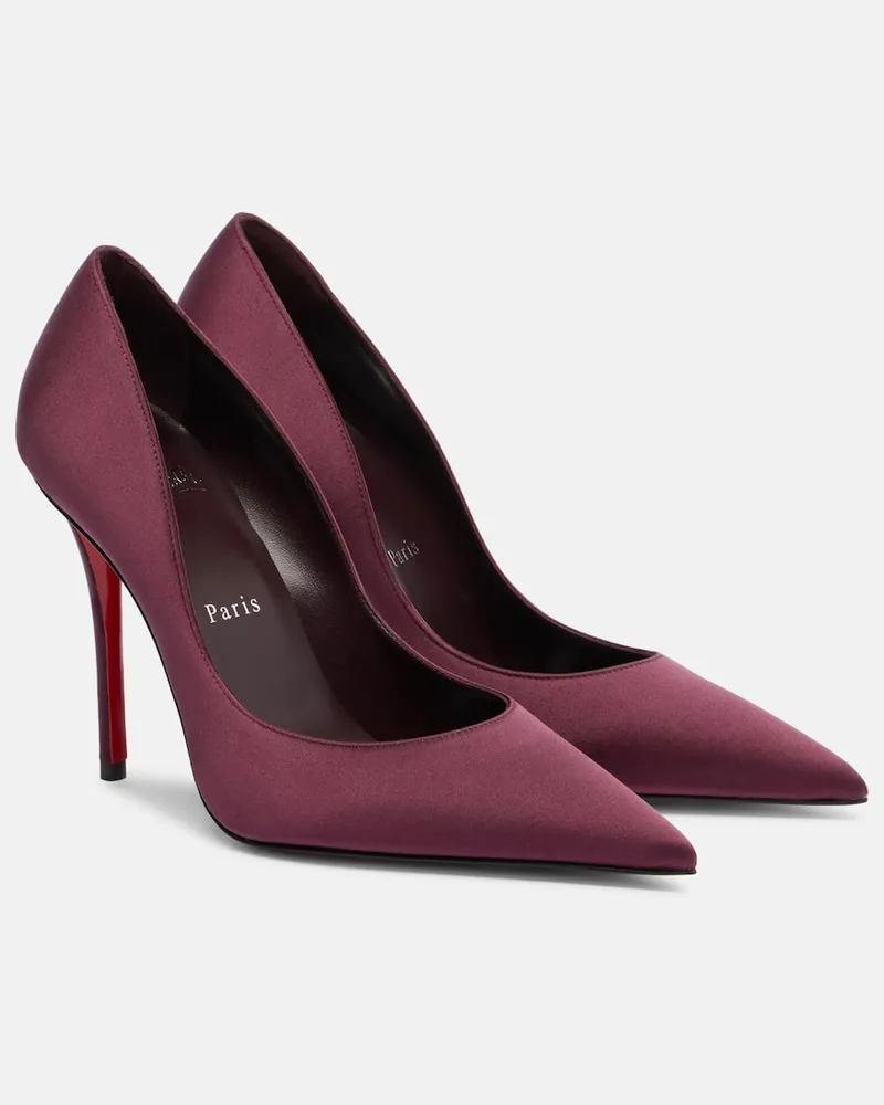 Christian Louboutin Pumps Miss Z 100 aus Satin Burgund
