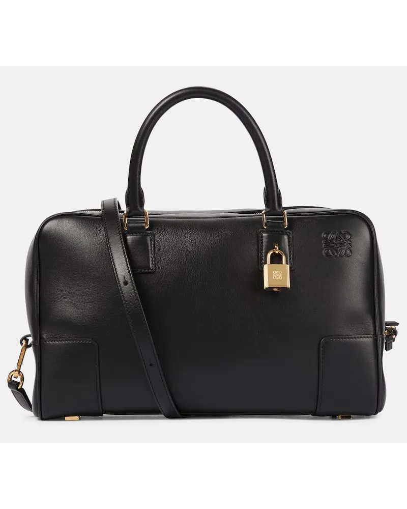 Loewe Tote Amazona 28 aus Leder Schwarz