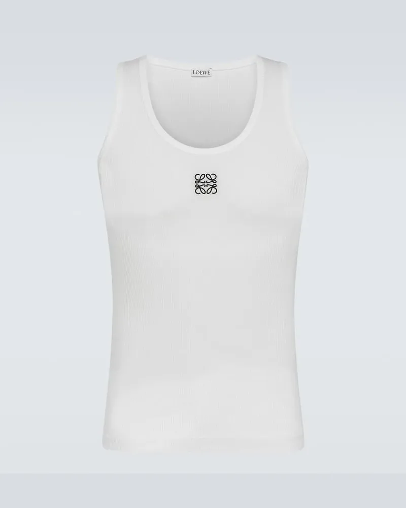 Loewe Top Anagram aus einem Baumwollgemisch Weiß