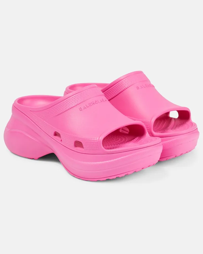 Balenciaga Plateau-Pantoletten Rosa