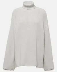 Brunello Cucinelli Rollkragenpullover aus Baumwolle Grau