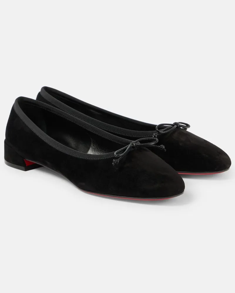 Christian Louboutin Ballerinas Sweetie Jane aus Veloursleder Schwarz