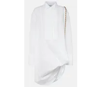 Verziertes Hemdblusenkleid aus Baumwollpopeline