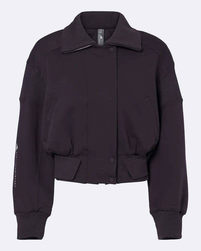 adidas Jacke aus einem Baumwollgemisch Violett