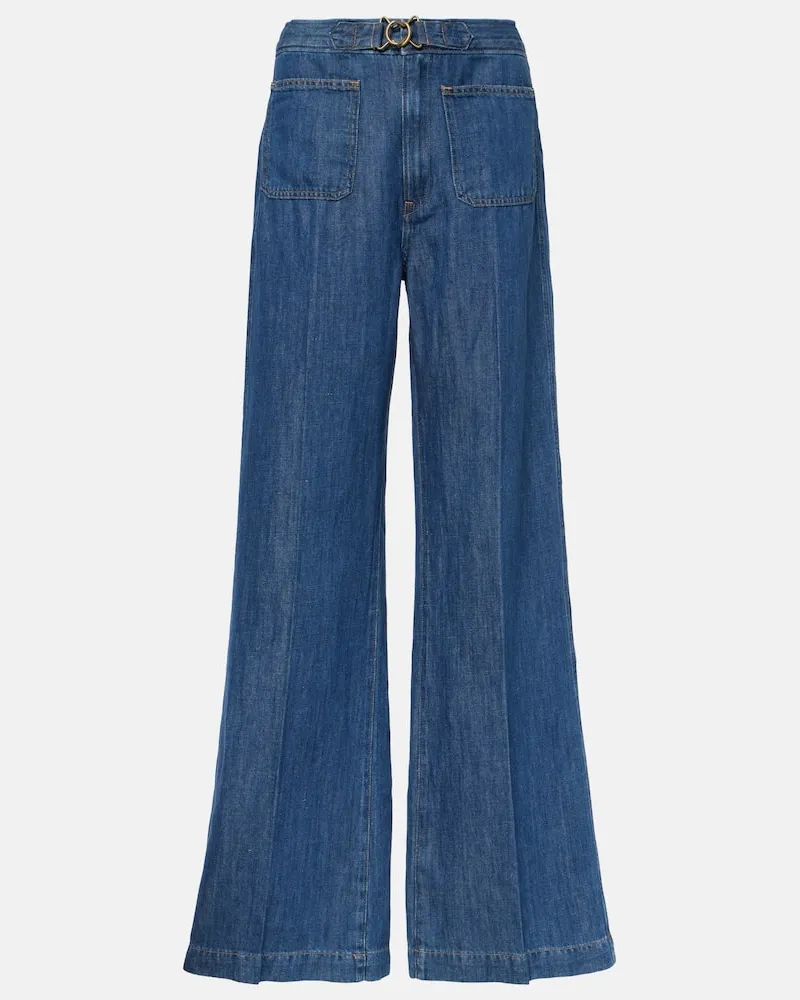 Ralph Lauren Mid-Rise Flared Jeans Leaton Blau