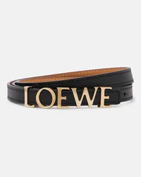 Loewe Guertel aus Leder Schwarz