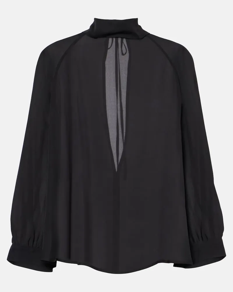 Nili Lotan Bluse Elianna aus Seide Schwarz
