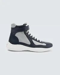 Prada High-Top Sneakers America's Cup Blau