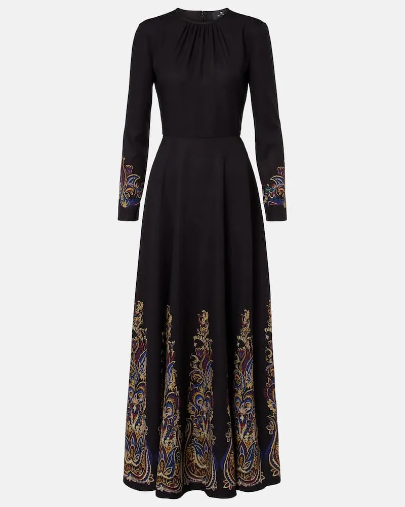 Etro Maxikleid Schwarz