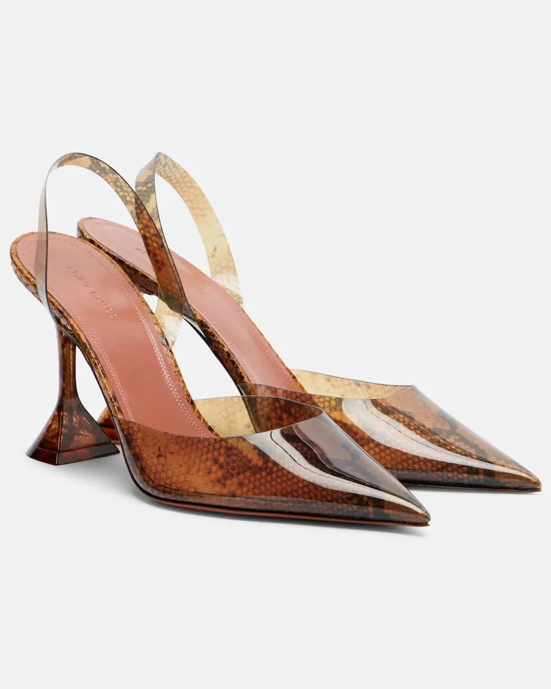 Amina Muaddi Slingback-Pumps Holli Beige