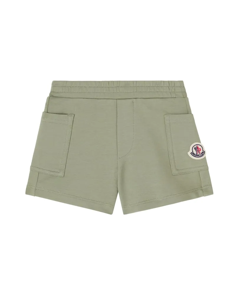 Moncler Baby Shorts aus einem Baumwollgemisch Grün