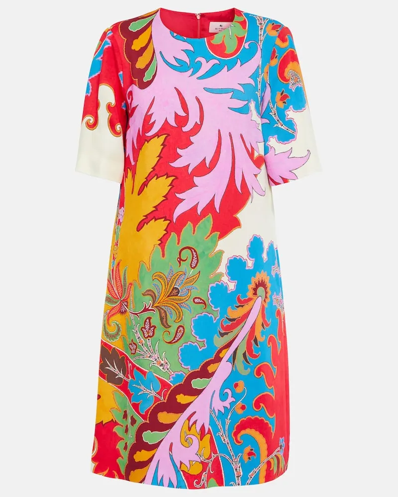 Etro Bedrucktes Minikleid aus Jersey Multicolor