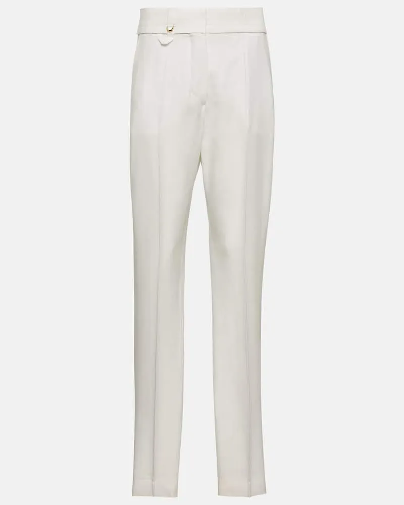 Jacquemus Schmale Hose Le Pantalon Tibau Weiß