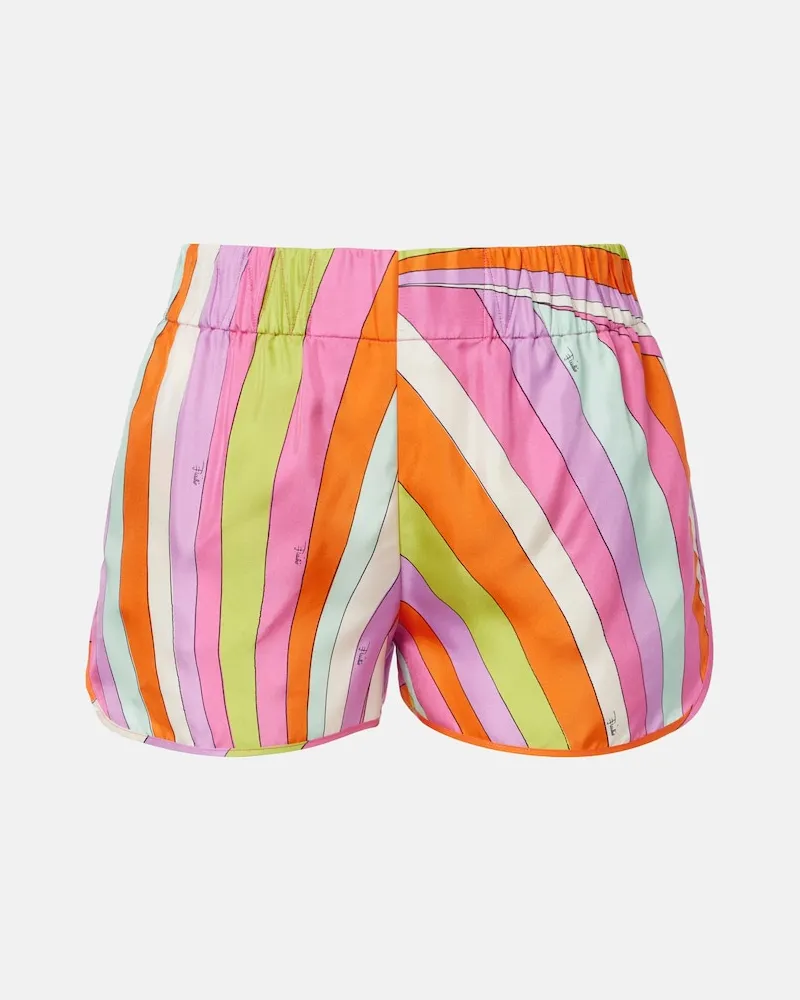 Emilio Pucci Shorts Iride aus Seiden-Twill Multicolor