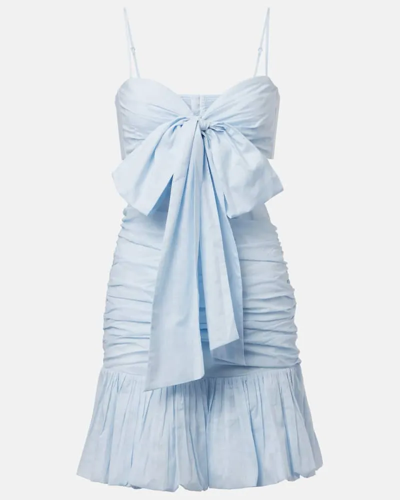 Zimmermann Minikleid Rhiannon aus Baumwolle Blau