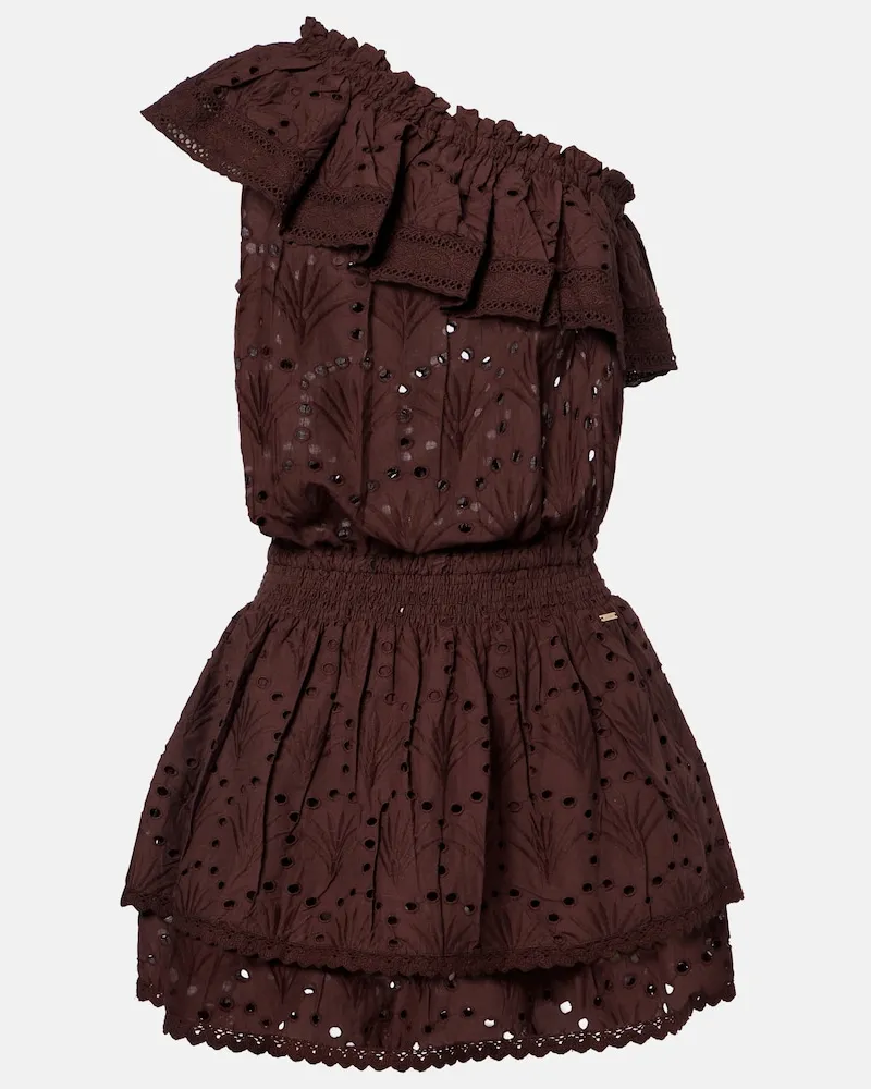 Melissa Odabash Minikleid Bree aus Baumwolle Braun