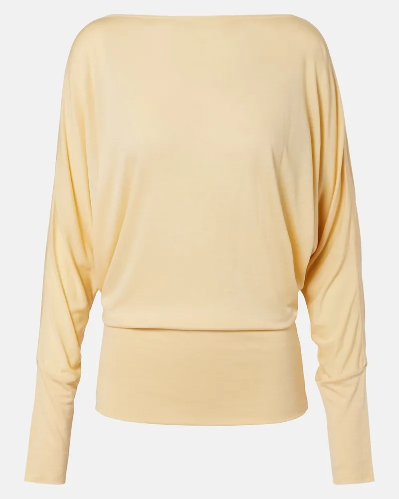 Totême Top aus Jersey Gelb