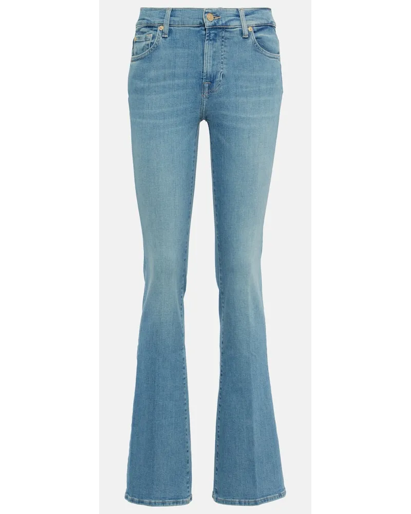 7 for all mankind Mid-Rise Bootcut Jeans Blau