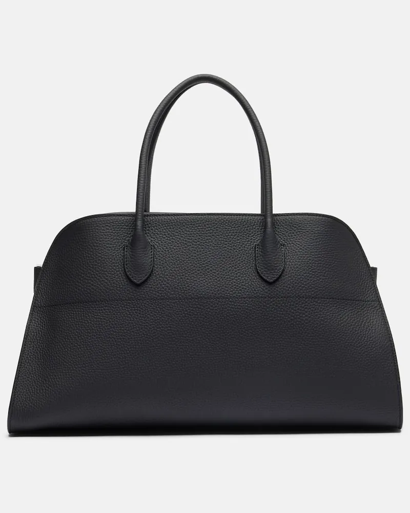 The Row Tote Bag Margaux East-West aus Leder Blau