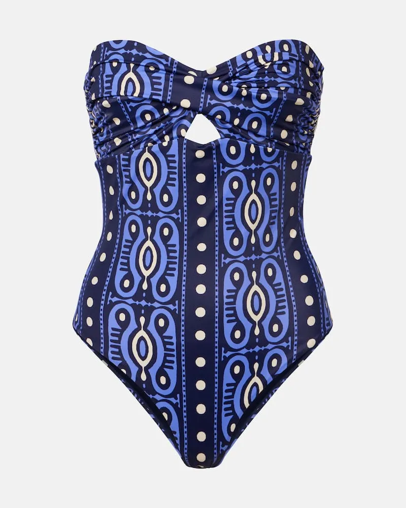 Johanna Ortiz Bedruckter Badeanzug Blau
